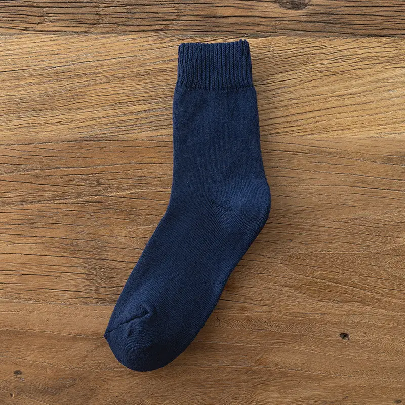 Men's Mid-Calf Socks for Autumn and Winter, Thickened Terry Socks, Warm Fleece Towel Socks, Winter Men's Socks Wholesale
