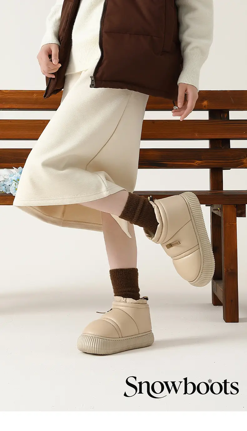 Women Closed Heel Waterproof Cotton Slippers Winter Indoor — feature 11