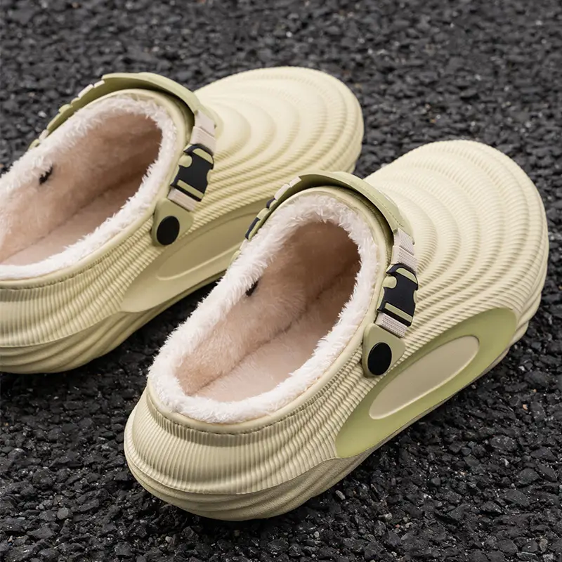 Men's Winter New Style Fleece-Lined Thick-Soled Home Furry Slippers, Outdoor Warm and Waterproof Cotton Slippers for Women - Image 6