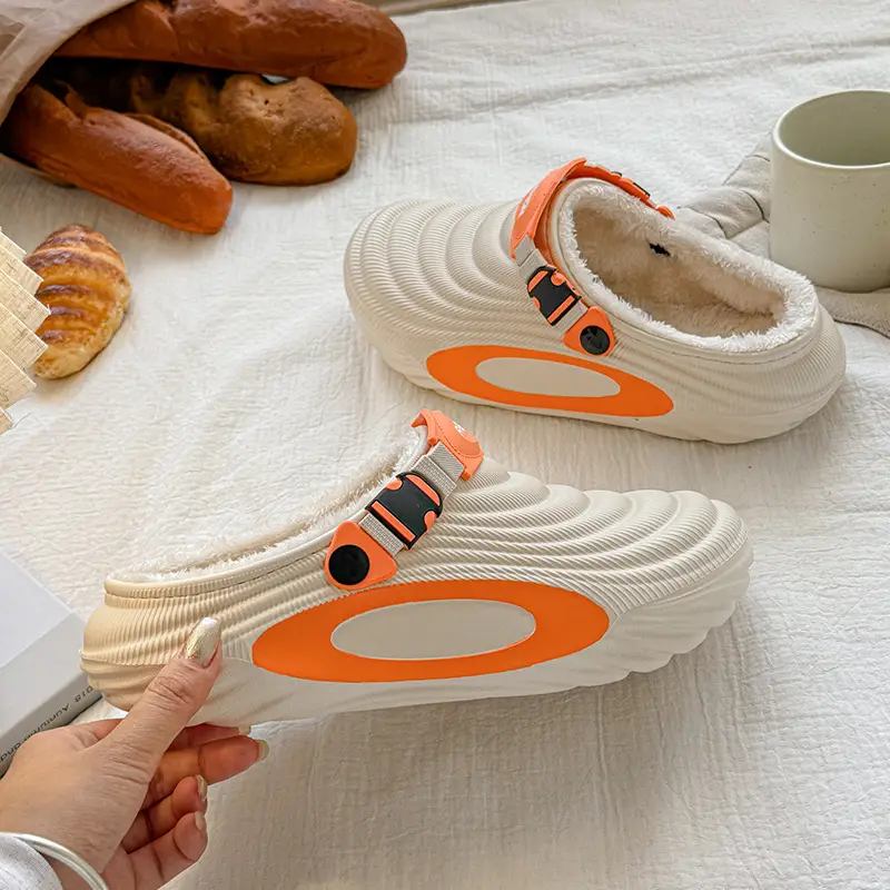 Men's Winter New Style Fleece-Lined Thick-Soled Home Furry Slippers, Outdoor Warm and Waterproof Cotton Slippers for Women - Image 7