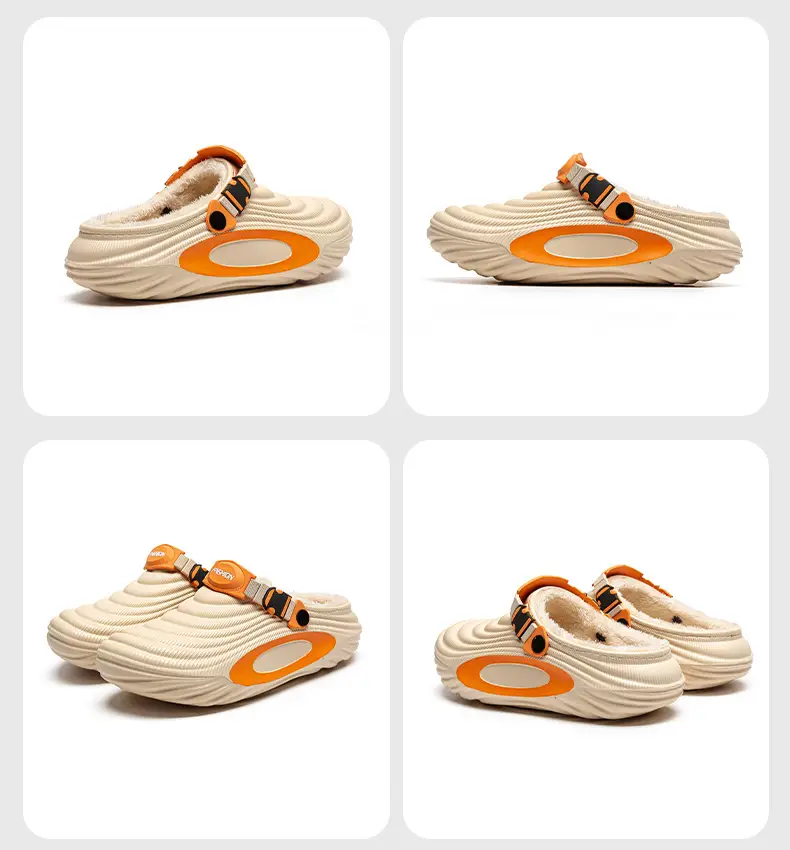 Men's Winter New Style Fleece-Lined Thick-Soled Home Furry Slippers, Outdoor Warm and Waterproof Cotton Slippers for Women — feature 14