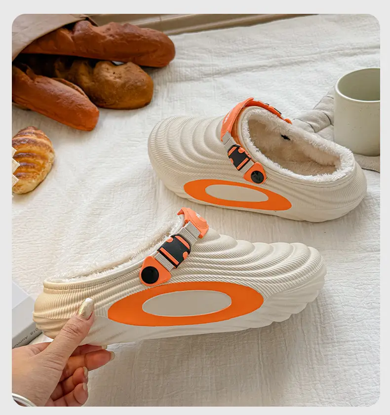 Men's Winter New Style Fleece-Lined Thick-Soled Home Furry Slippers, Outdoor Warm and Waterproof Cotton Slippers for Women — feature 16