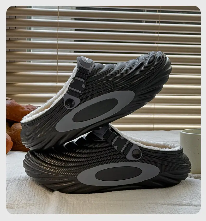 Men's Winter New Style Fleece-Lined Thick-Soled Home Furry Slippers, Outdoor Warm and Waterproof Cotton Slippers for Women — feature 20