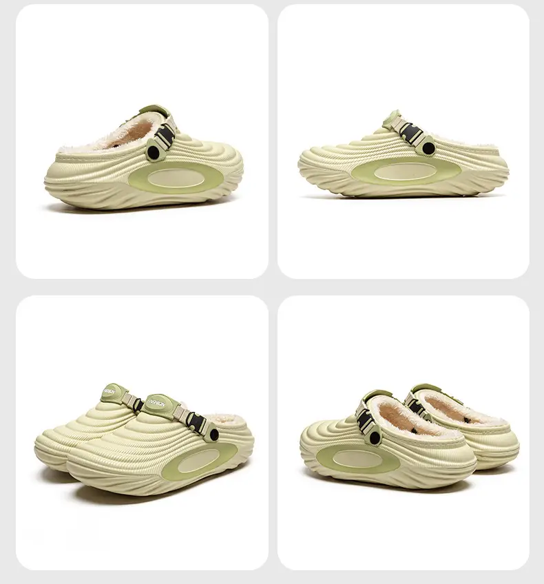 Men's Winter New Style Fleece-Lined Thick-Soled Home Furry Slippers, Outdoor Warm and Waterproof Cotton Slippers for Women — feature 22