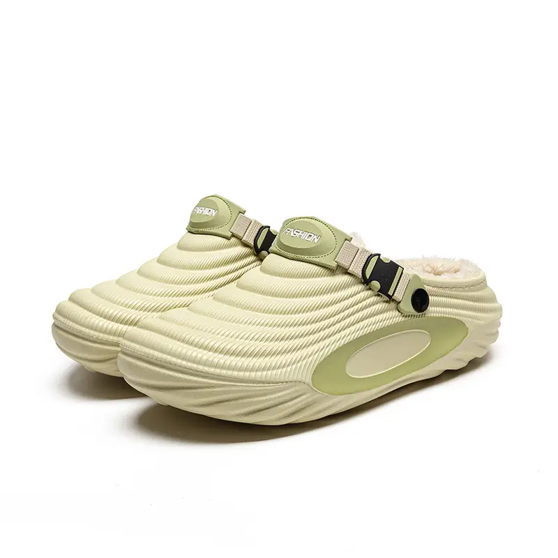 Men's Winter New Style Fleece-Lined Thick-Soled Home Furry Slippers, Outdoor Warm and Waterproof Cotton Slippers for Women - Image 2