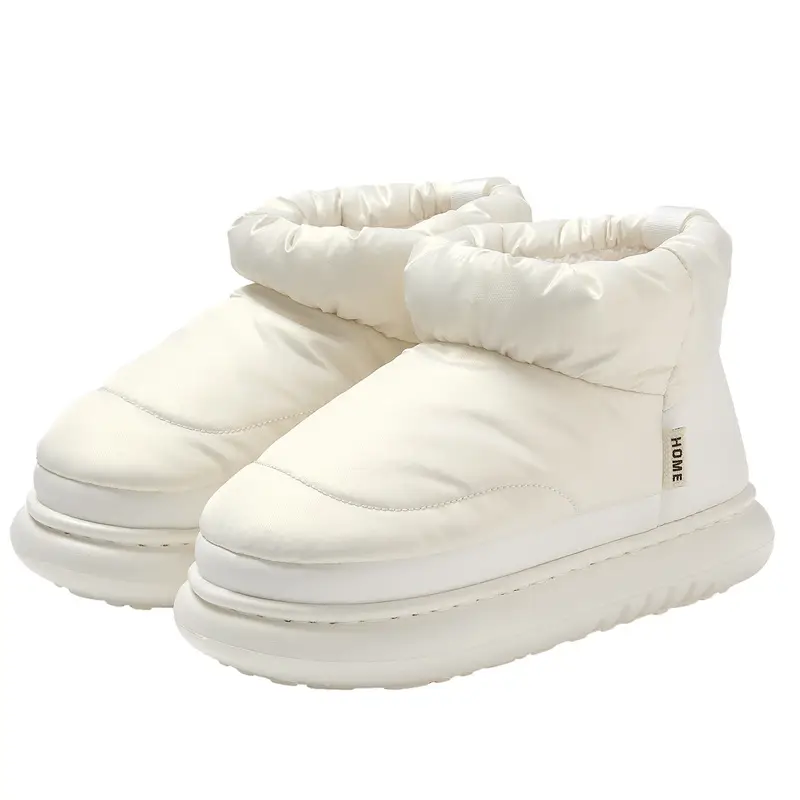 Women's Waterproof Warm Slippers White Grey Winter Autumn - Image 8