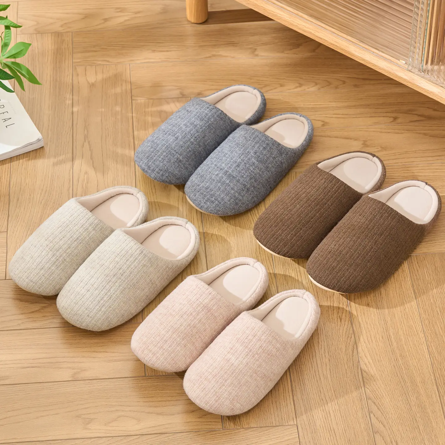 Silent Cotton Slippers for Women Autumn Winter Bedroom Noiseless Non-Slip - Image 16