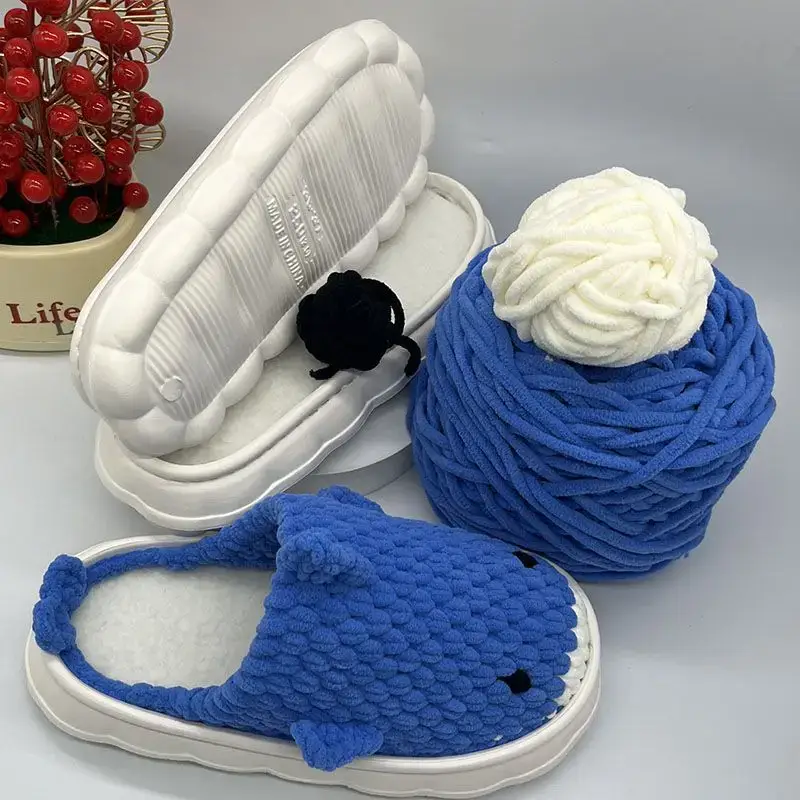 Hand-Knitted Ice Slippers for Men Women Anti-Slip Soft Sole - Image 25