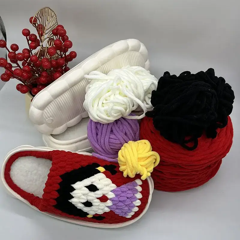 Hand-Knitted Ice Slippers for Men Women Anti-Slip Soft Sole - Image 28