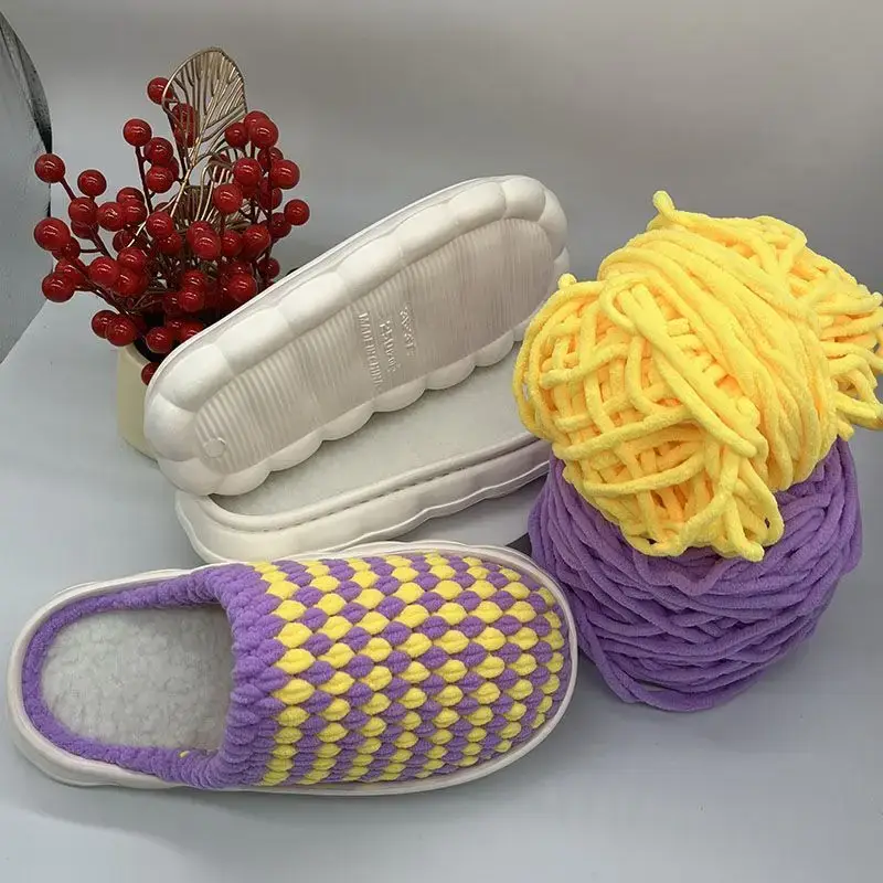 Hand-Knitted Ice Slippers for Men Women Anti-Slip Soft Sole - Image 11