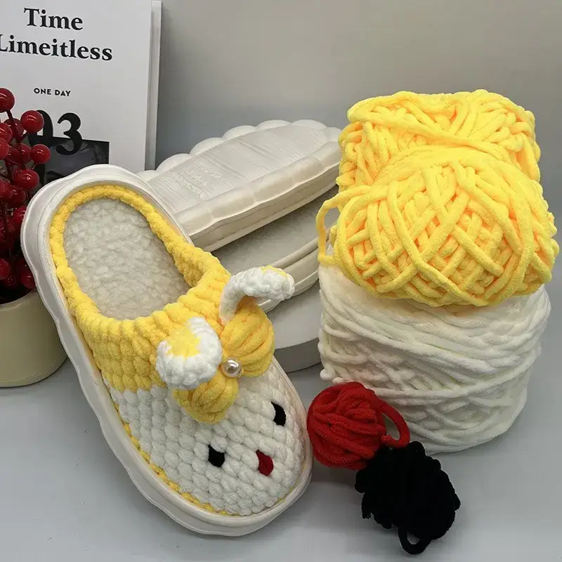 Hand-Knitted Ice Slippers for Men Women Anti-Slip Soft Sole - Image 15