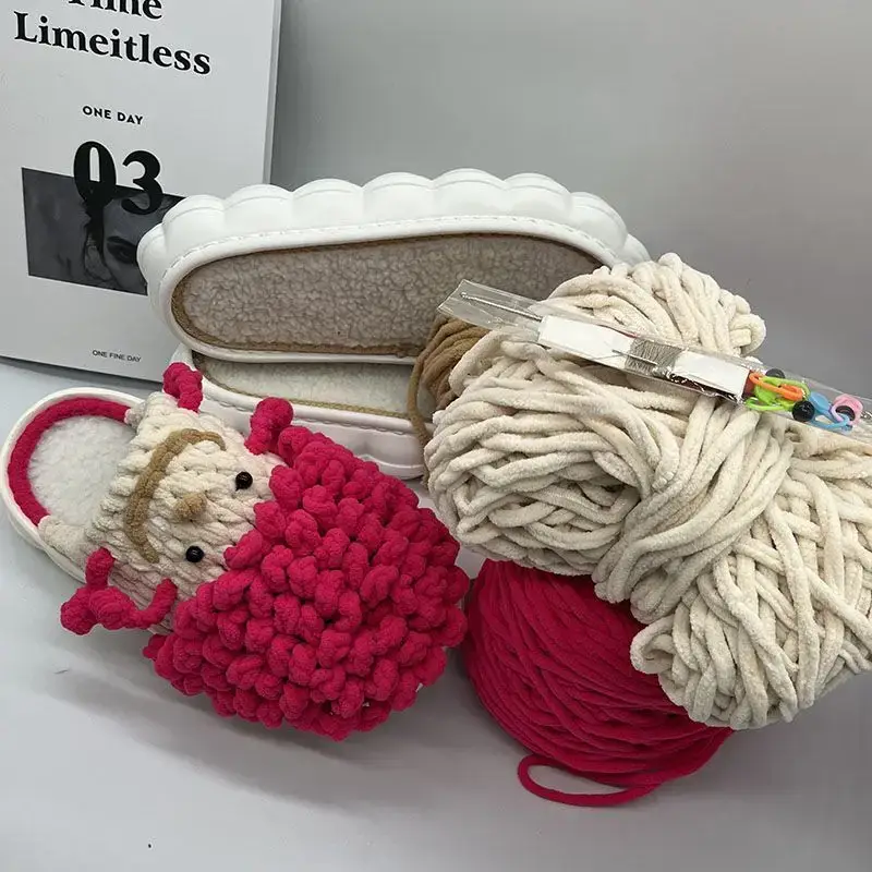 Hand-Knitted Ice Slippers for Men Women Anti-Slip Soft Sole - Image 17