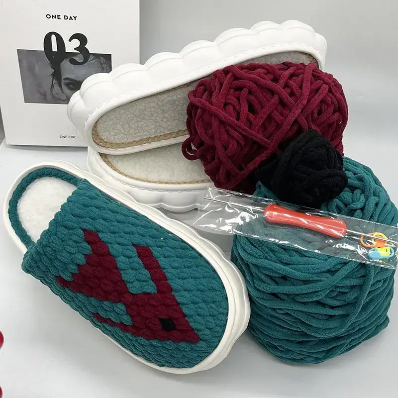 Hand-Knitted Ice Slippers for Men Women Anti-Slip Soft Sole - Image 18