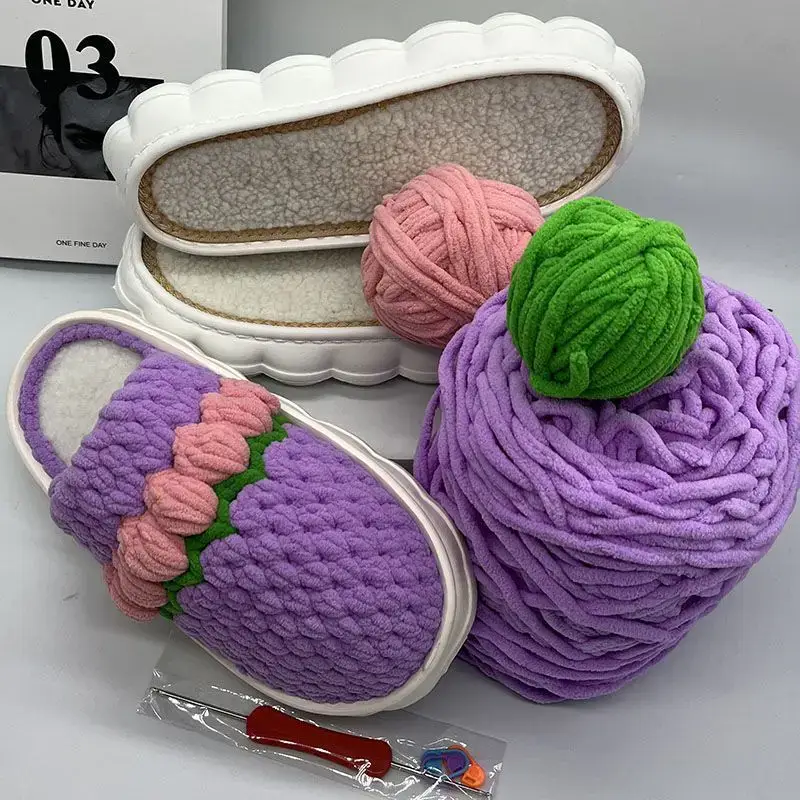 Hand-Knitted Ice Slippers for Men Women Anti-Slip Soft Sole - Image 2