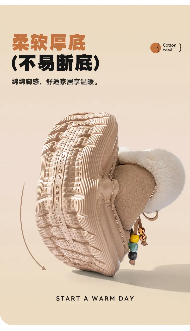 High-Top Snow Boots for Women 2025 Autumn and Winter New Niche Fashion Retro Versatile Comfortable Bow Snow Cotton Shoes — feature 6