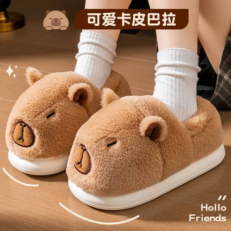 Kapibala Bag Heel Cotton Slippers for Women 2025 New Autumn and Winter Couples Anti-Slip Warm Indoor Home Cotton Shoes for Women - Image 5