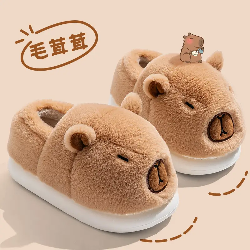 Kapibala Bag Heel Cotton Slippers for Women 2025 New Autumn and Winter Couples Anti-Slip Warm Indoor Home Cotton Shoes for Women - Image 6