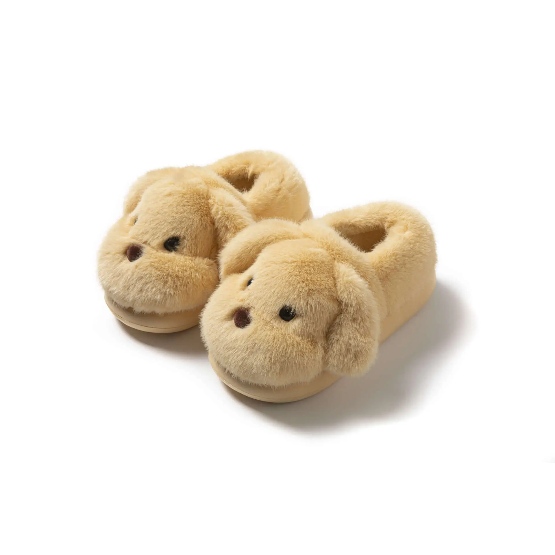 Cute Puppy Plush Warm Slippers Winter Cotton Non-Slip