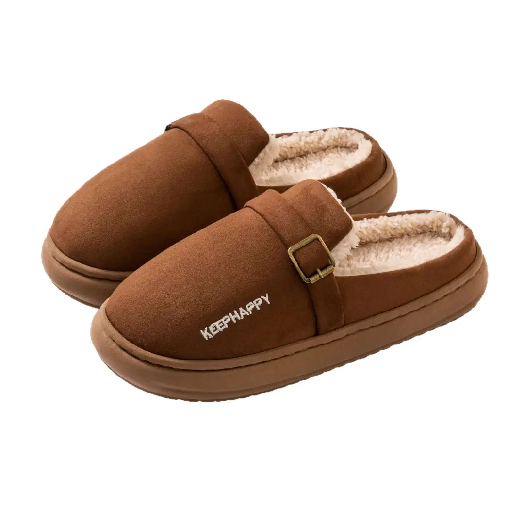 9004 Embroidered Birkenstock Shoes Fleece-Lined and Thickeneded North 2025 Winter New Warm Thick-Soled Home and Outdoor Shoes Wholesale - Image 8