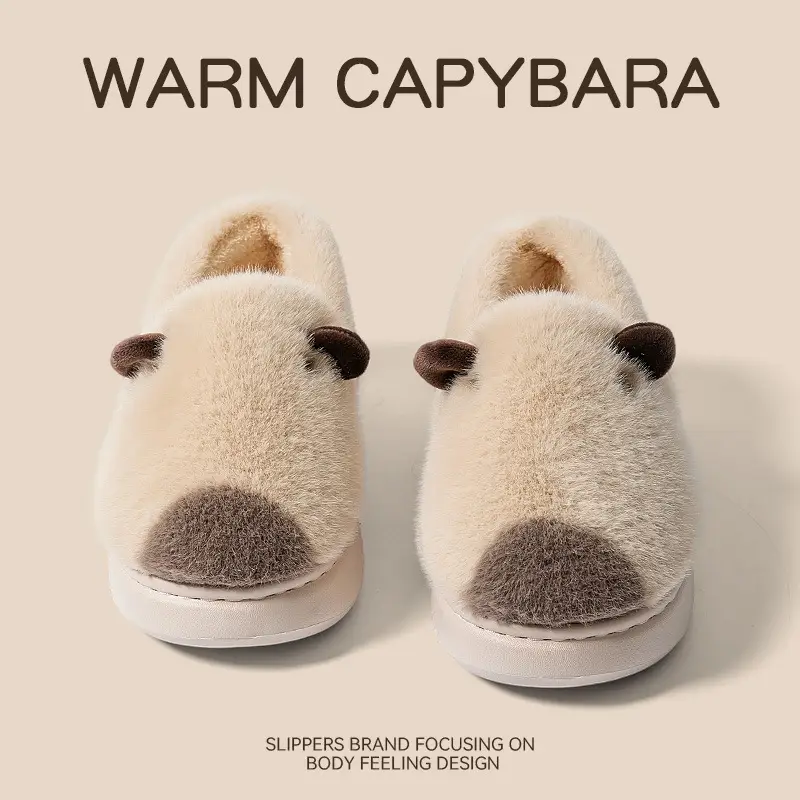 Warm Capybara Cotton Slippers for Women Winter - Image 7
