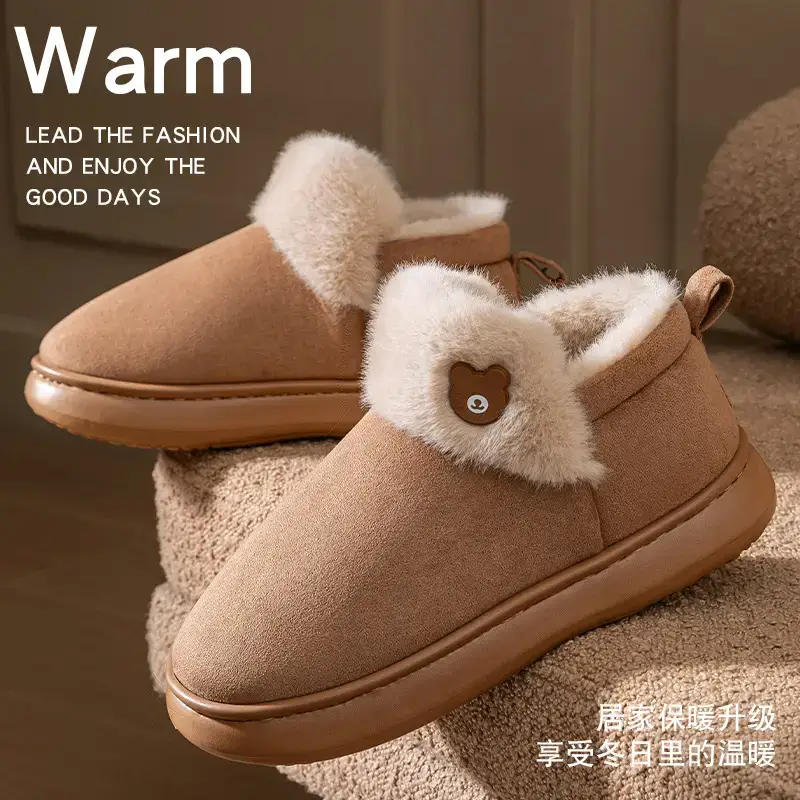 Couple Cotton Slippers Winter Warm Non-Slip - Image 6