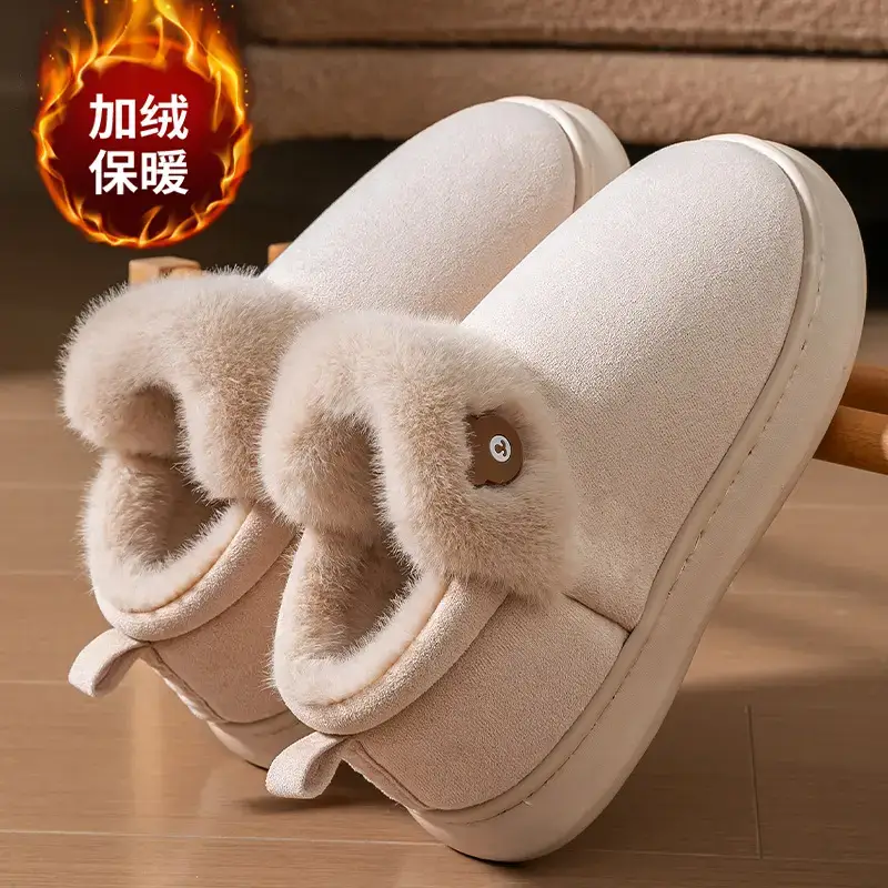 Couple Cotton Slippers Winter Warm Non-Slip - Image 7