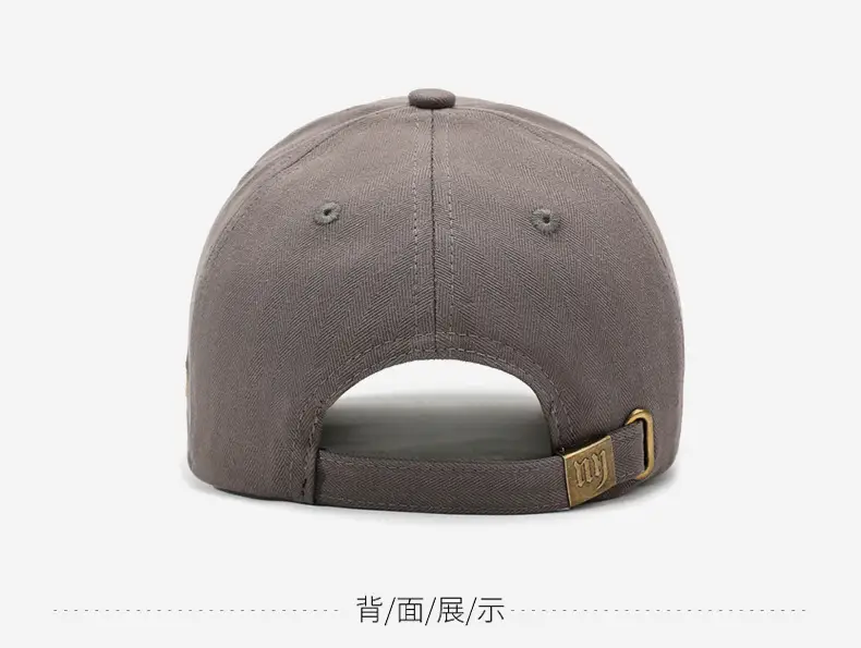 Men's Embroidered Baseball Cap Grey Outdoor Sun Hat — feature 11