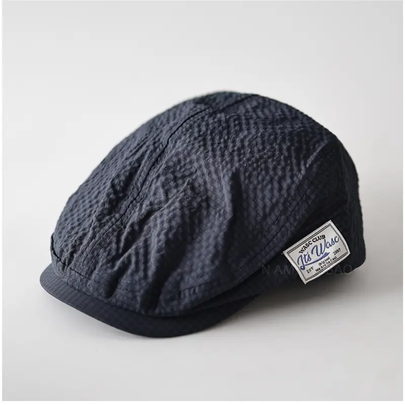 Men Brown Bubble Hat Retro Casual Forward