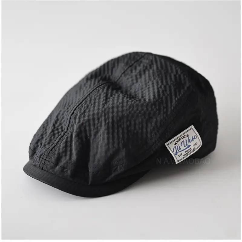 Men Brown Bubble Hat Retro Casual Forward
