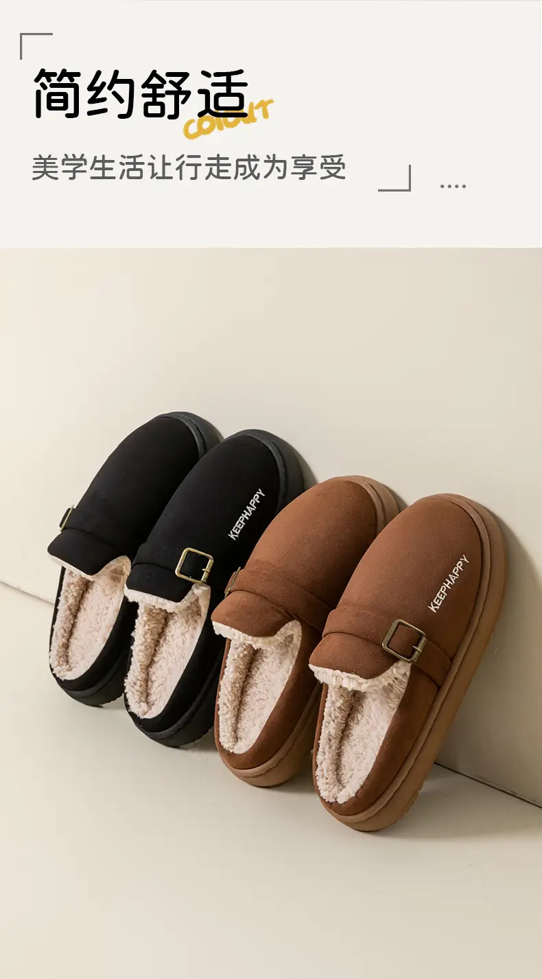 9004 Embroidered Birkenstock Shoes Fleece-Lined and Thickeneded North 2025 Winter New Warm Thick-Soled Home and Outdoor Shoes Wholesale — feature 2