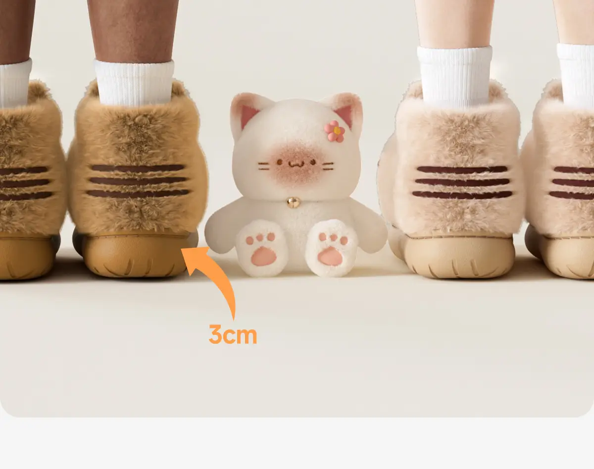 Cute Plush Cotton Boots for Women Winter Warm Closed Heel — feature 15