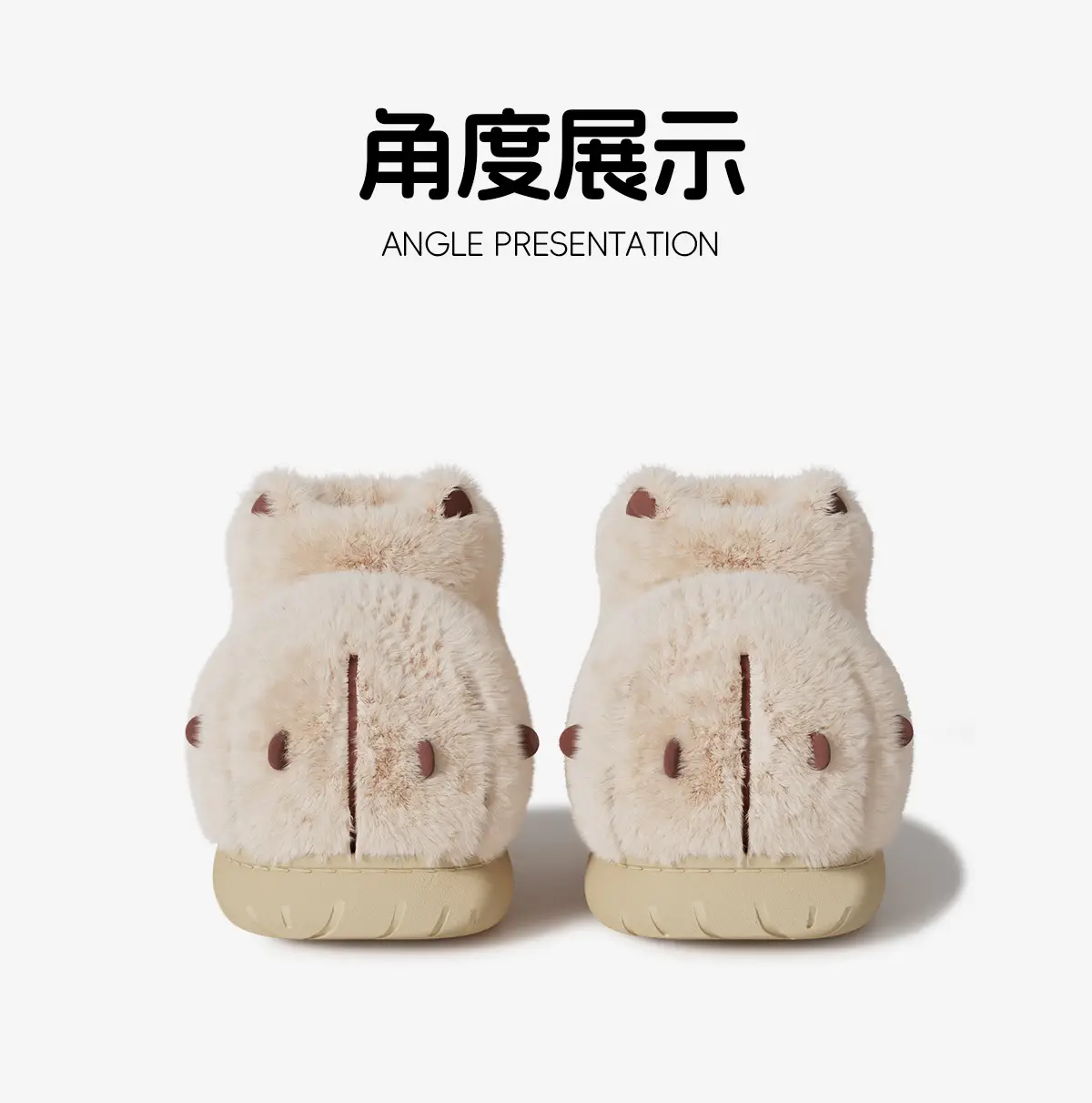 Cute Plush Cotton Boots for Women Winter Warm Closed Heel — feature 24
