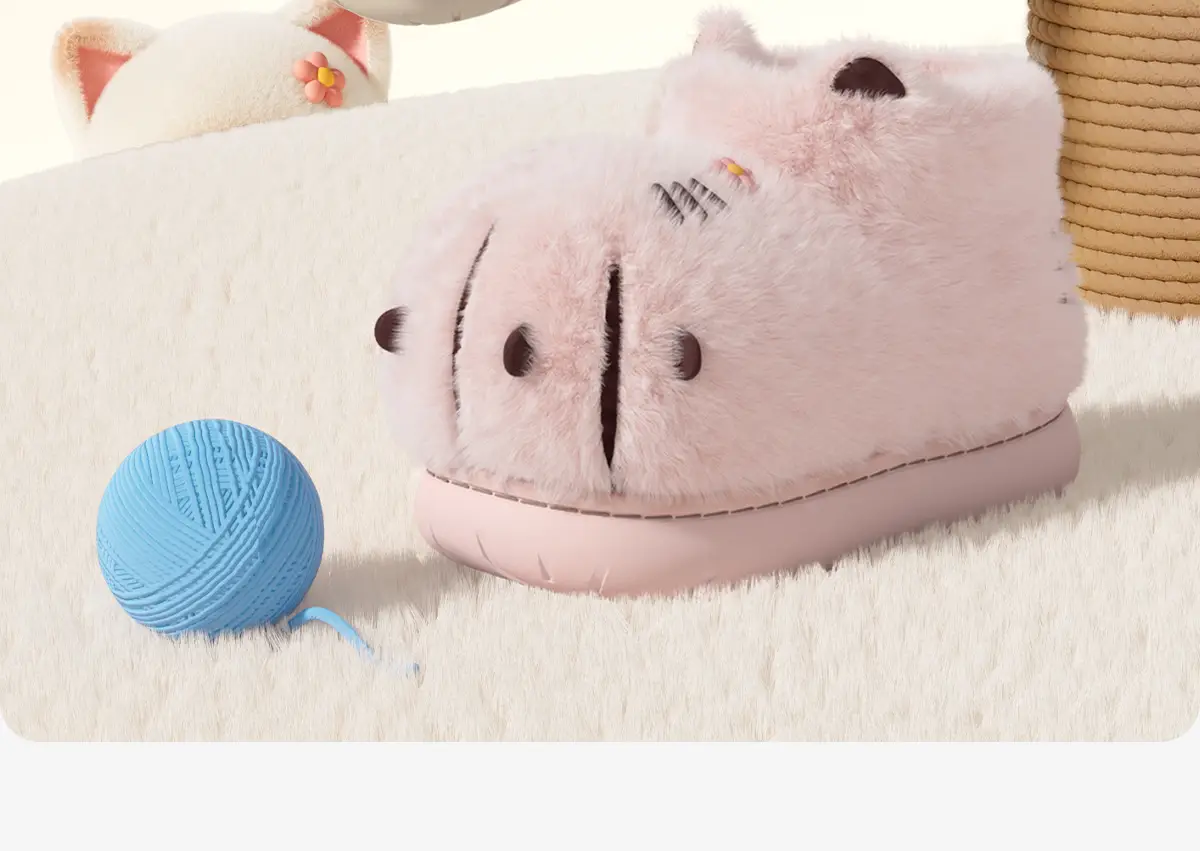 Cute Plush Cotton Boots for Women Winter Warm Closed Heel — feature 3