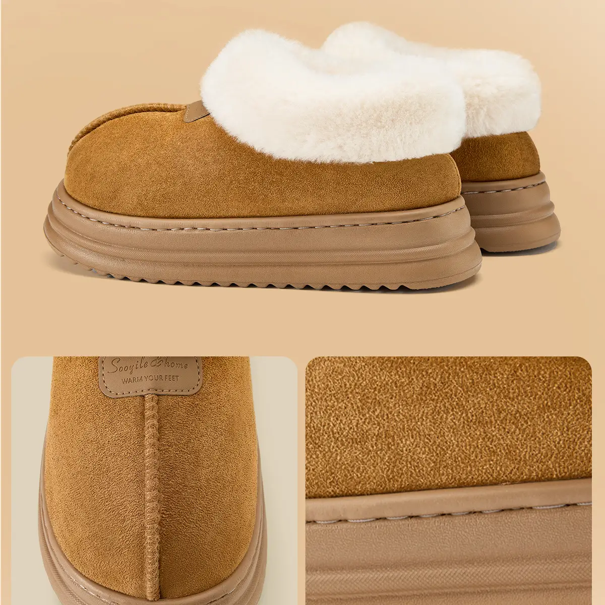 Women Velvet Snow Boots Warm Fur All-In-One Winter — feature 12