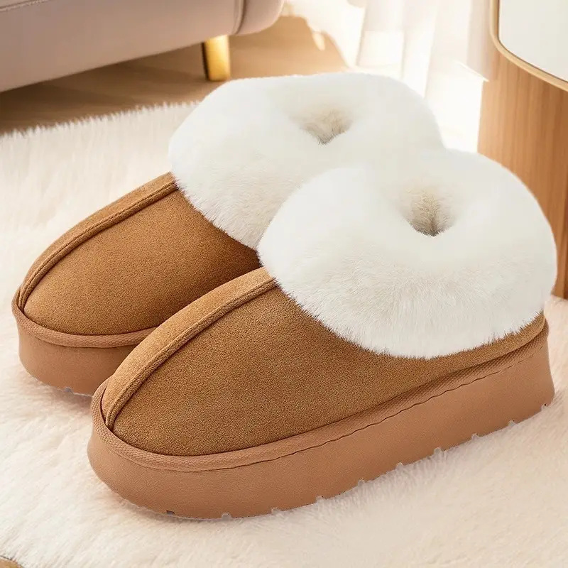 Women's Fleece Snow Boots Brown 2025