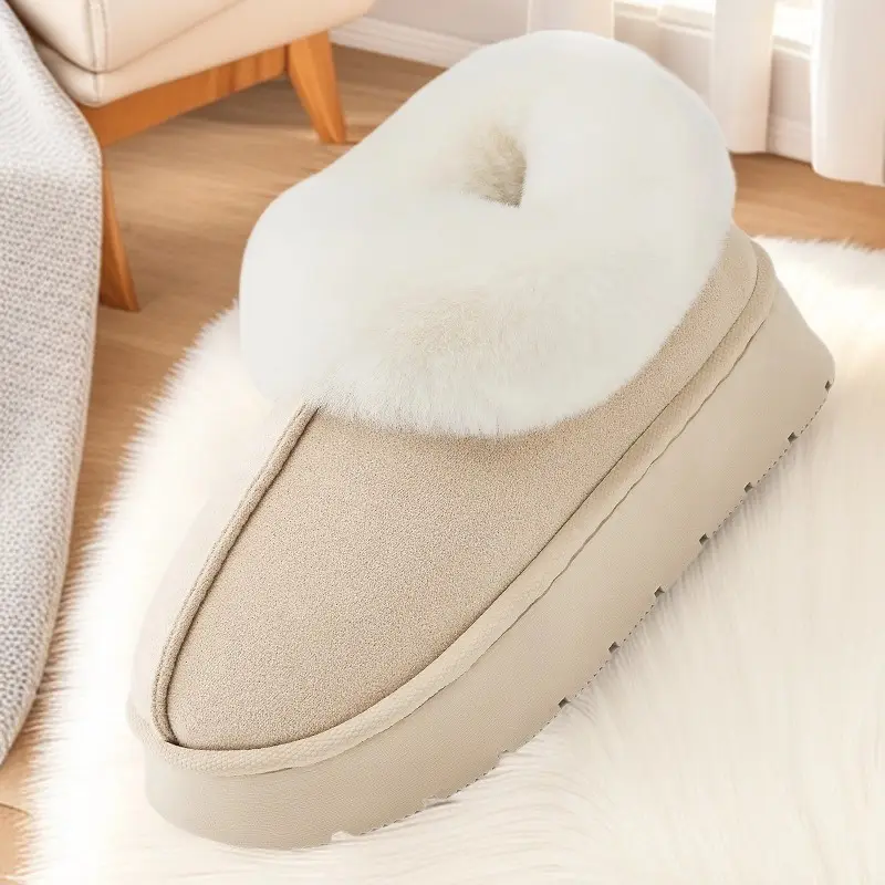 Women's Fleece Snow Boots Brown 2025