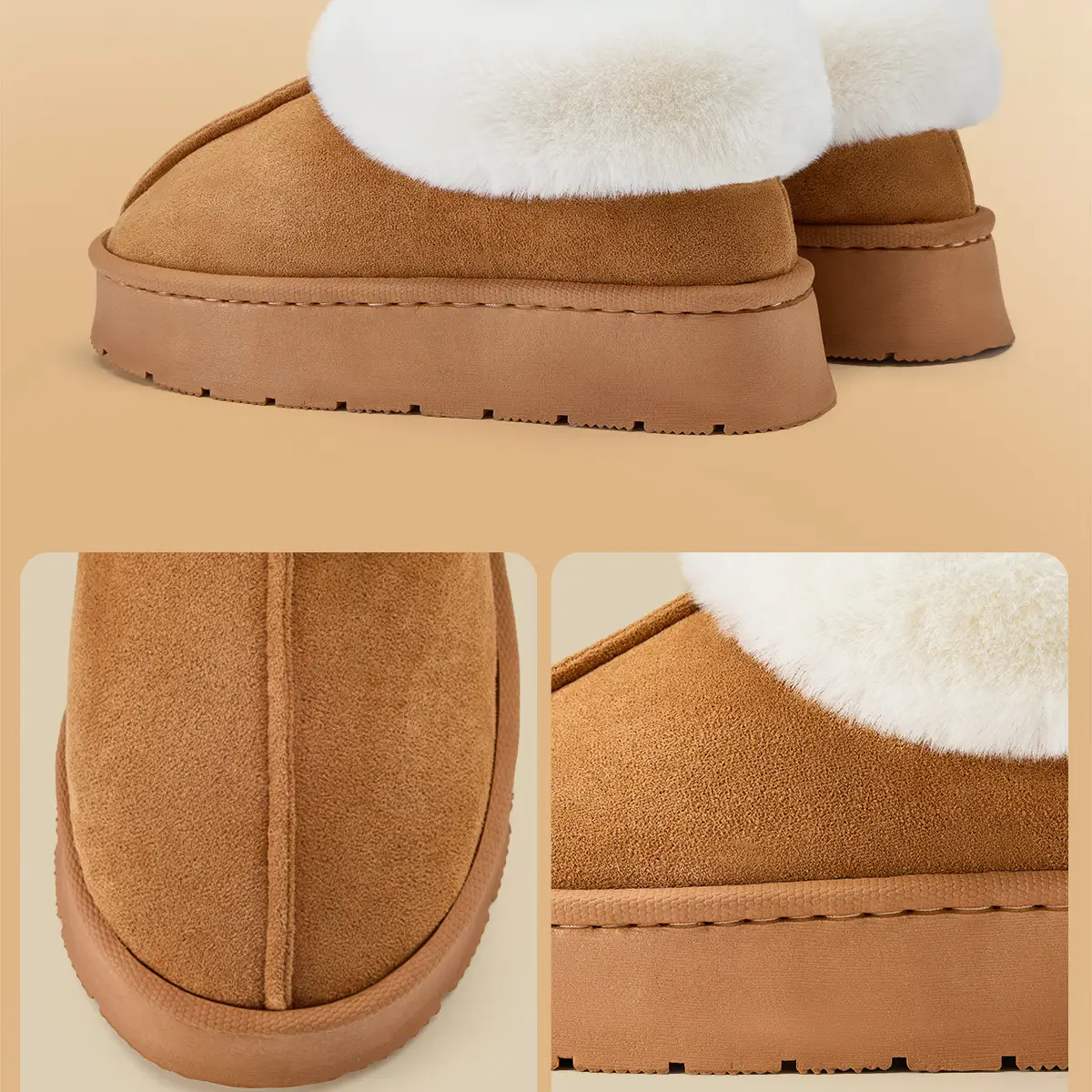 Women's Fleece Snow Boots Brown 2025 — feature 13