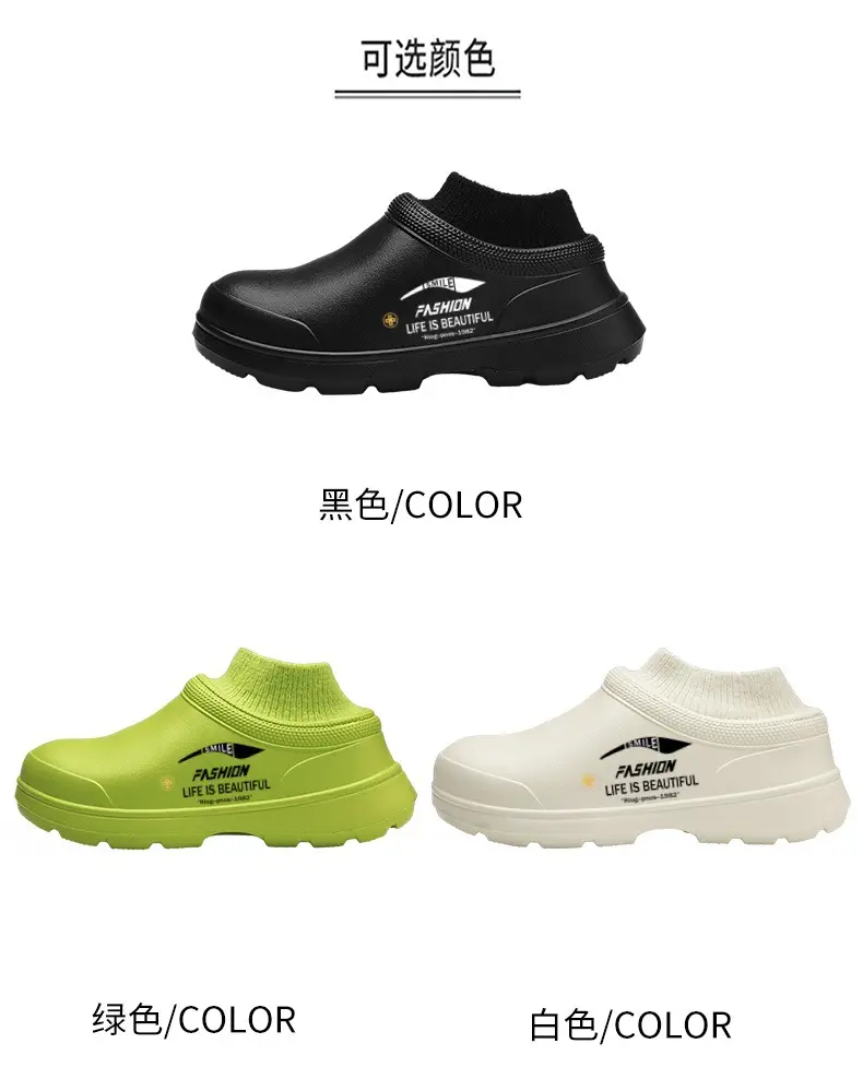 Men's Winter Cotton Slippers for Outdoor Wear, Fleece-Lined and Thickened, with a Soft Feel, Closed-Toe, Trendy Sock-Style, Warm Cotton — feature 4