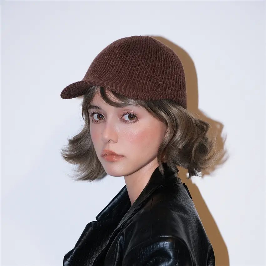 Men Wool Blend Baseball Cap Winter Warm Solid Color - Image 6