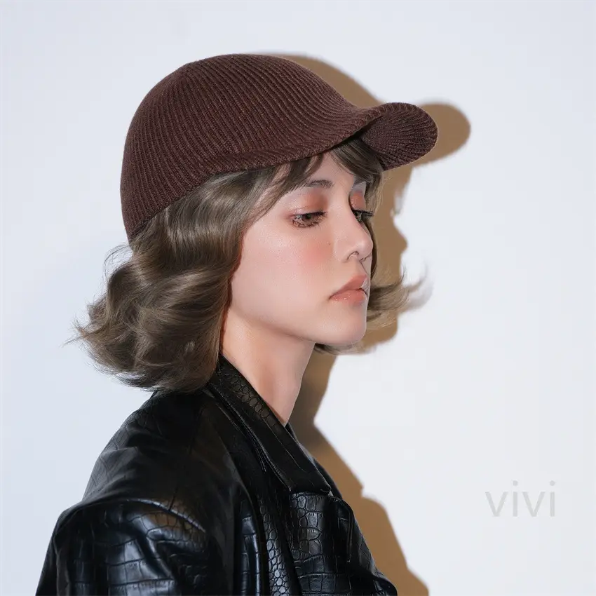 Men Wool Blend Baseball Cap Winter Warm Solid Color - Image 7