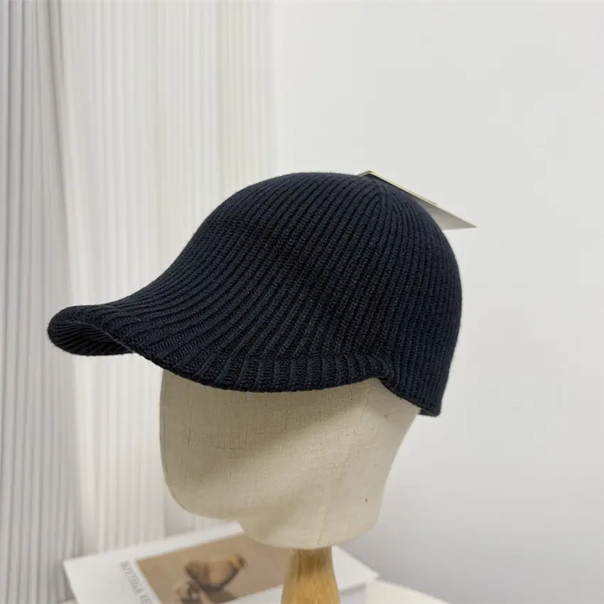 Men Wool Blend Baseball Cap Winter Warm Solid Color - Image 2