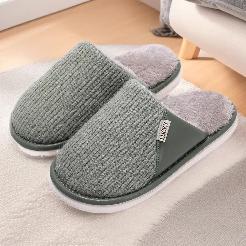 Women Cotton Slippers Warm Fleece Lined Autumn Winter 2023 - Image 6
