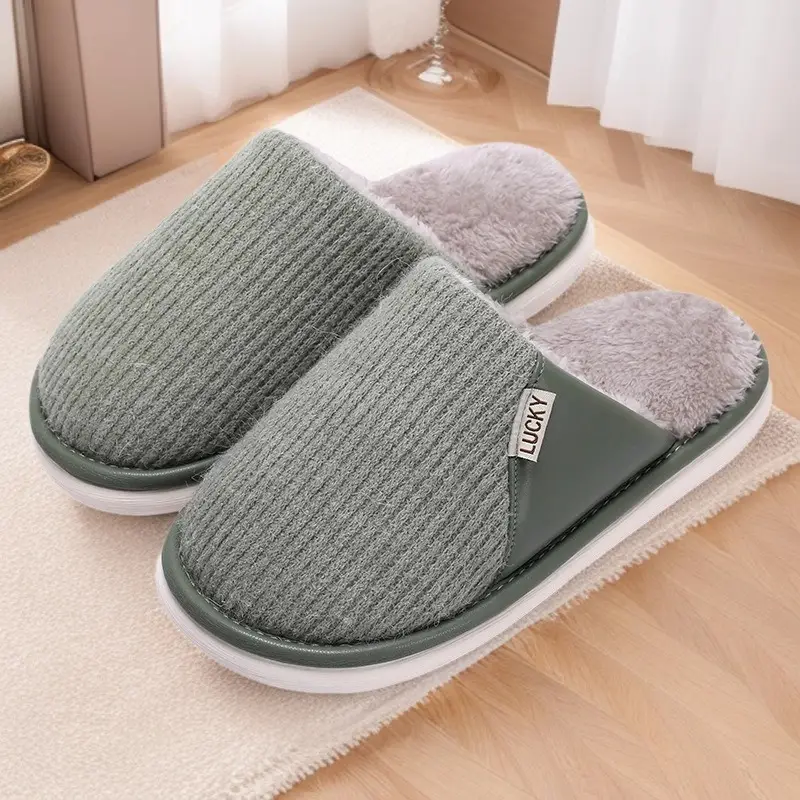 Women Cotton Slippers Warm Fleece Lined Autumn Winter 2023 - Image 7