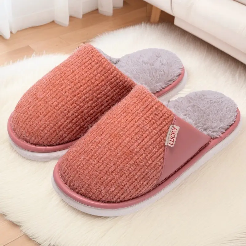 Women Cotton Slippers Warm Fleece Lined Autumn Winter 2023 - Image 8