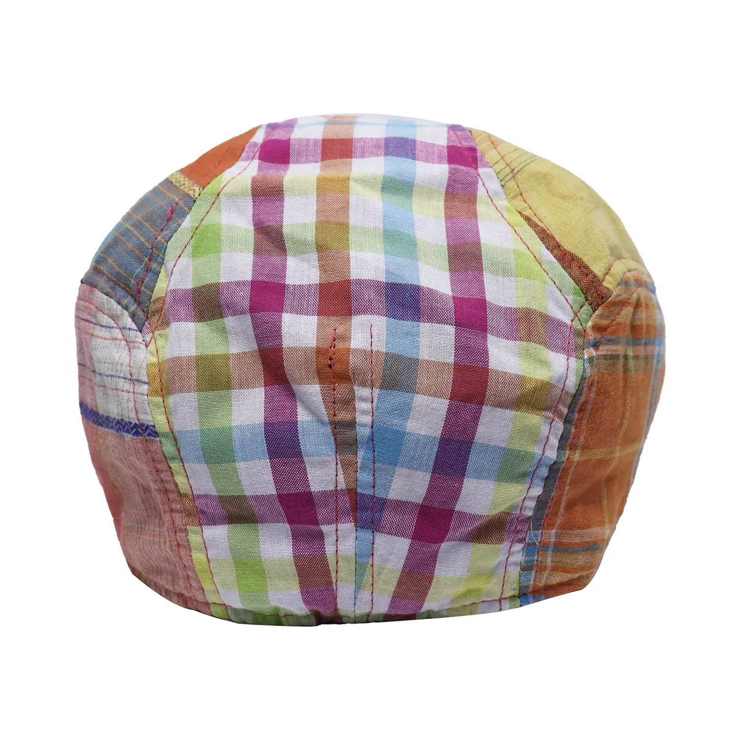 Unisex Spring Sun Hats Plaid Fabric Forward Caps — feature 12