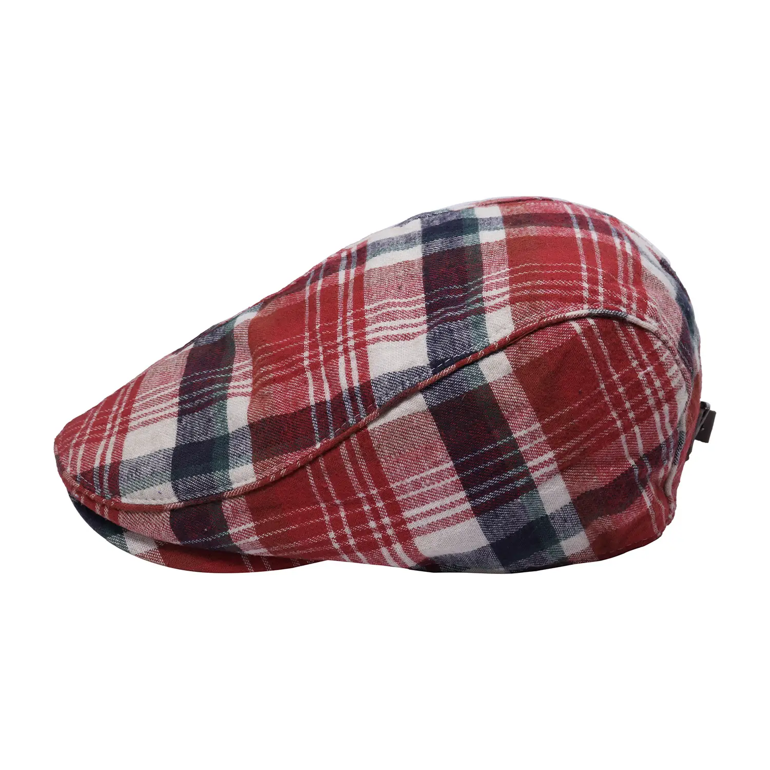 Unisex Spring Sun Hats Plaid Fabric Forward Caps — feature 21
