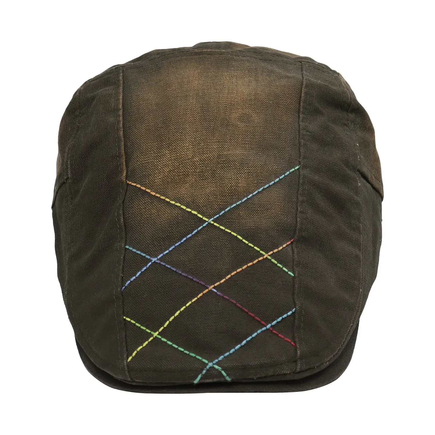 Unisex Spring Sun Hats Plaid Fabric Forward Caps — feature 29
