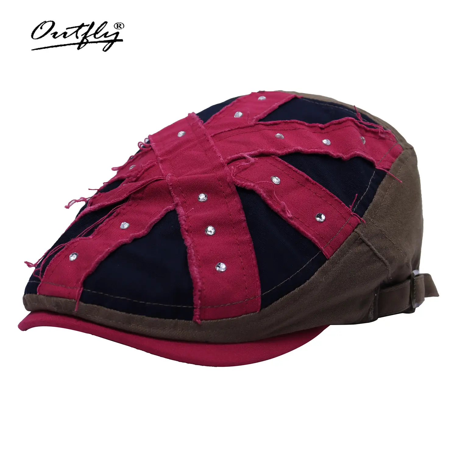 Unisex Spring Sun Hats Plaid Fabric Forward Caps - Image 10