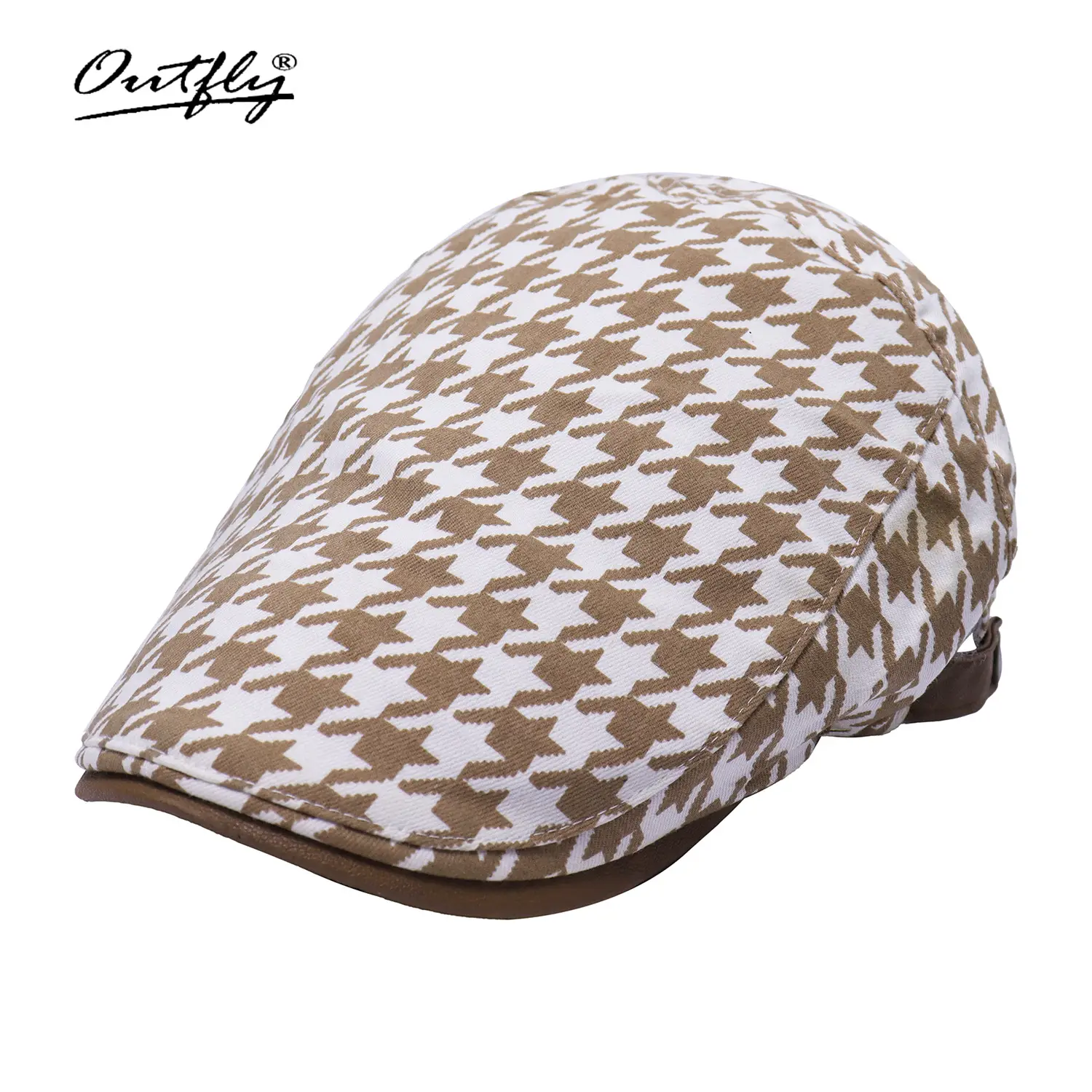 Unisex Spring Sun Hats Plaid Fabric Forward Caps - Image 14