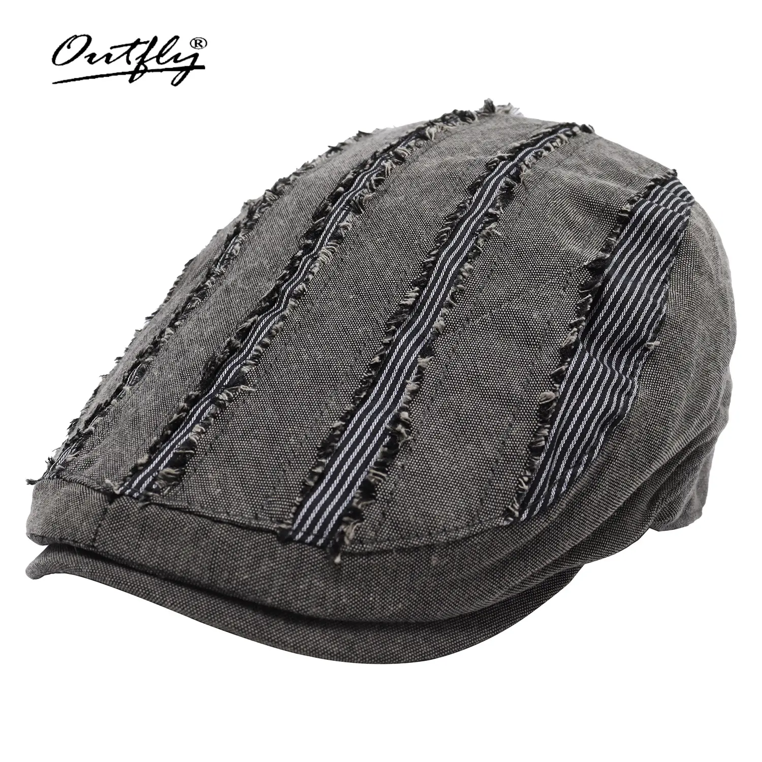 Unisex Spring Sun Hats Plaid Fabric Forward Caps - Image 18